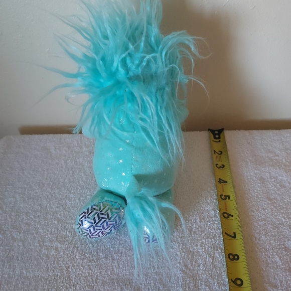 redemption plus plush 322354 turquoise silver sparkle lion 10" Plush Nwot - Picture 4 of 7
